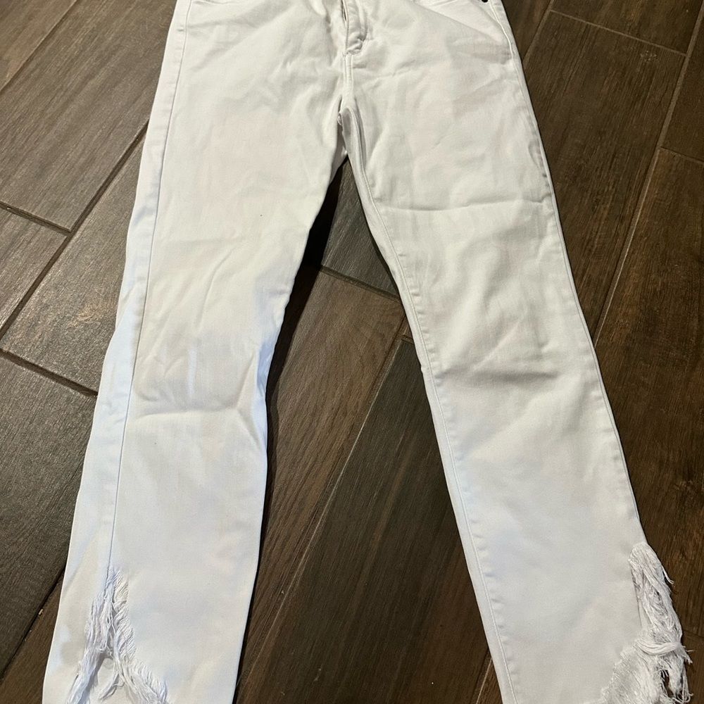 Hidden Jeans Classic White Straight Leg Women's Jeans